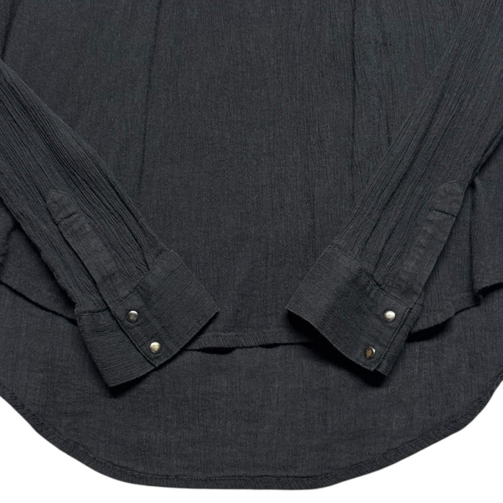 Harley Davidson Grommet Neckline Shirt Crepe Long Sleeve Womens Large Black - Picture 4 of 12